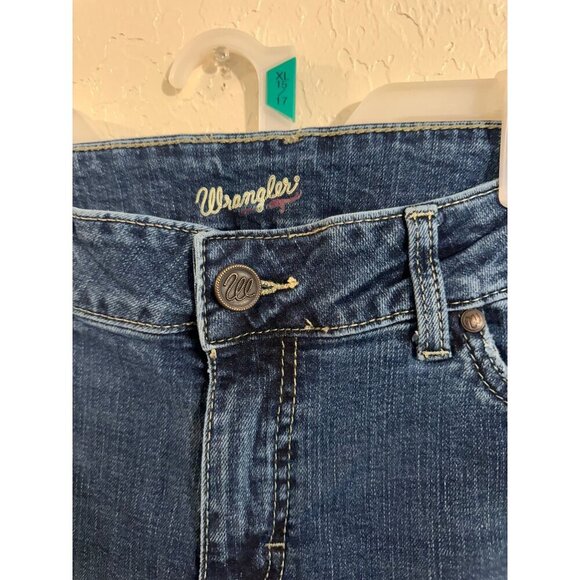 Wrangler Slight Flare Flattering Casual Blue Jeans - Picture 5 of 10
